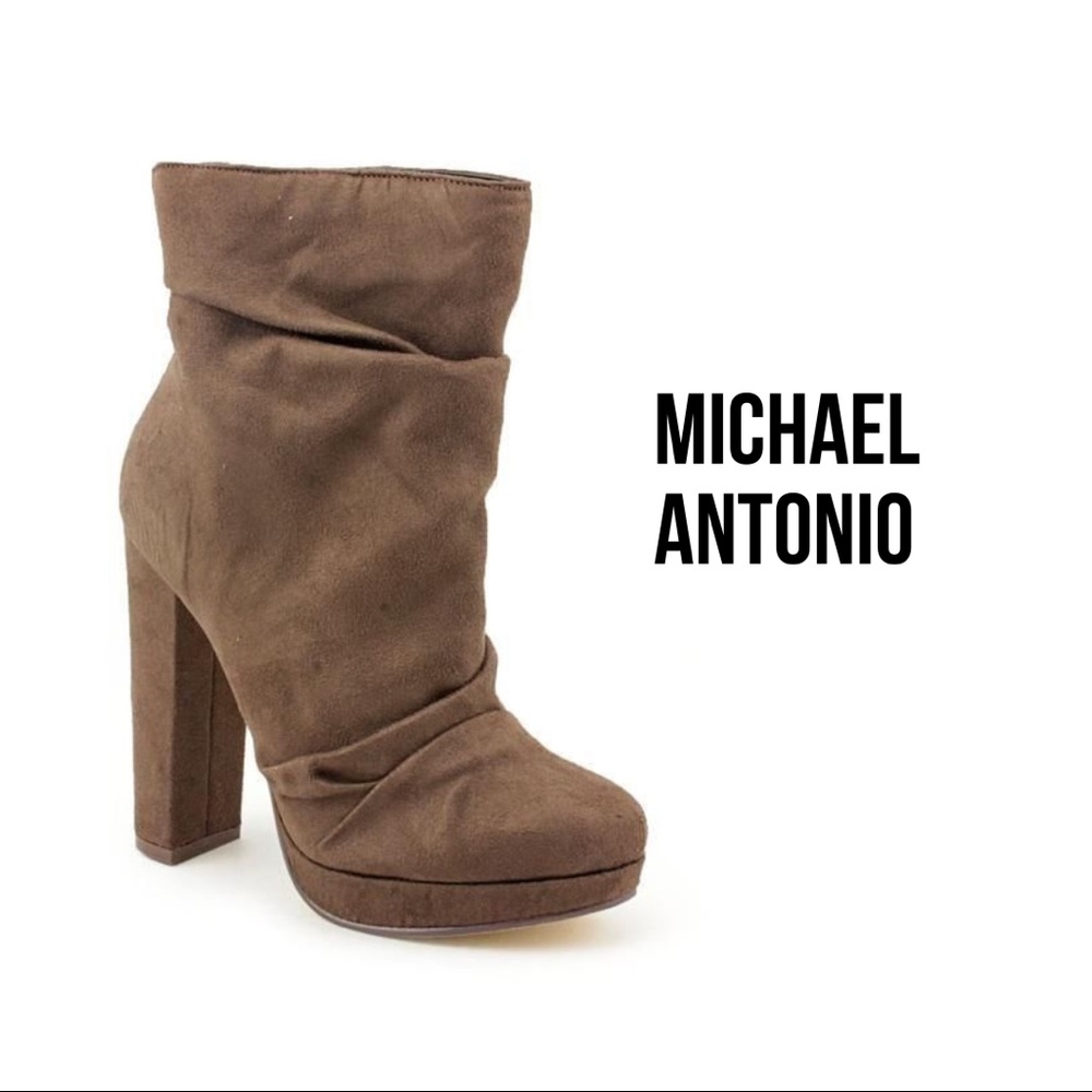 Michael Antonio Malone Womens Faux Taupe Suede Fashion Ankle Boots, 7.5